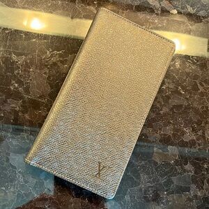 Louis Vuitton brown leather long wallet